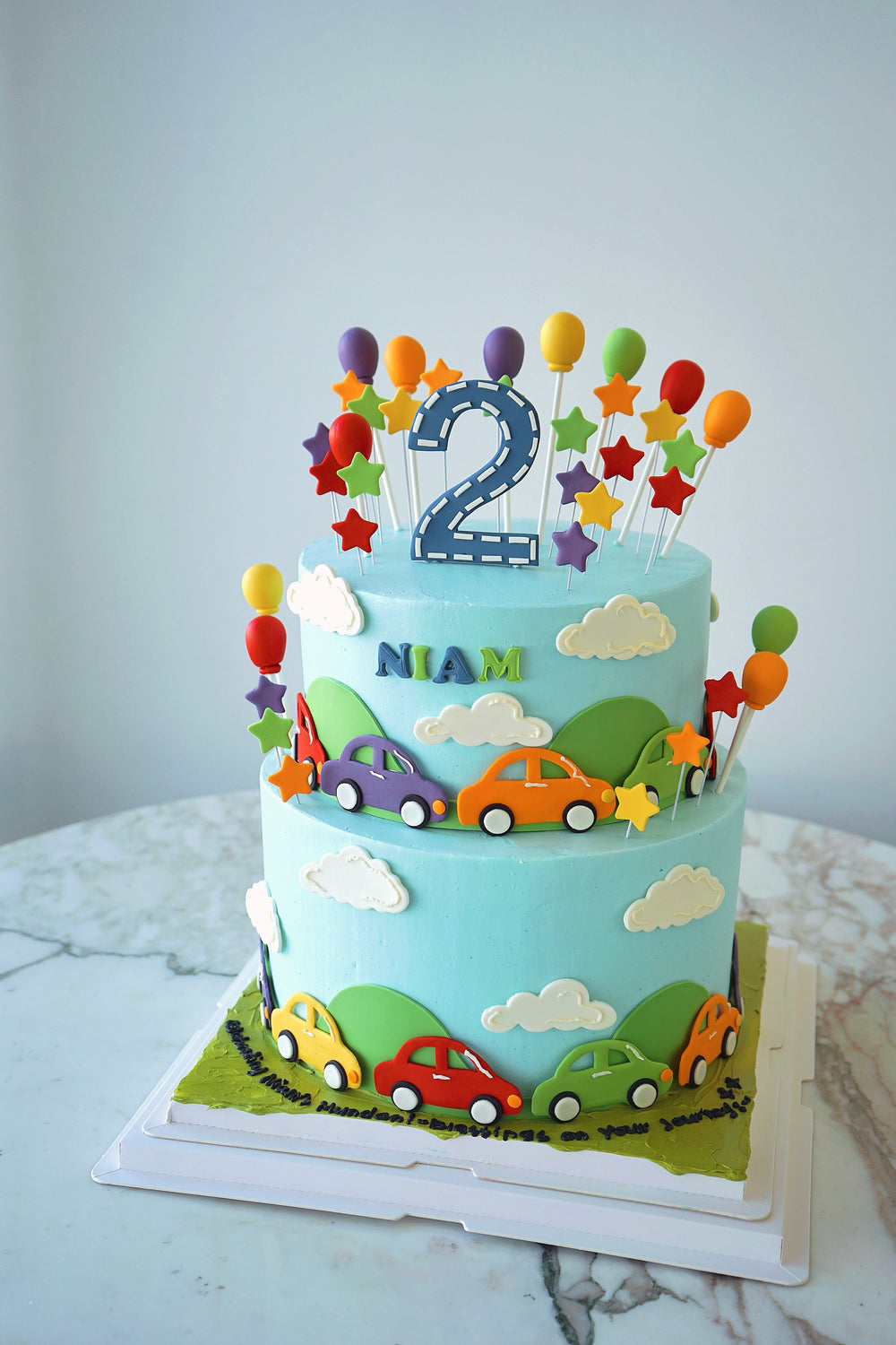 Colorful Cars Journey Cake